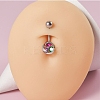 304 Stainless Steel with Colorful Rhinestone Belly Rings FS-WG2C664-05-1