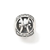 Brass Clear Cubic Zirconia European Beads LS-FIND-M049-01AS-05-1