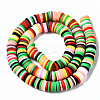 Handmade Polymer Clay Beads Strands X-CLAY-R089-8mm-149-3