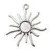 Tibetan Style Alloy Sun Pendant Cabochon Settings LS-X-TIBEP-Q043-079-RS-1