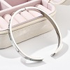 Eye 304 Stainless Steel Rhinestone Bangles for Women BJEW-Z092-09P-4