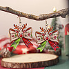 Christmas Theme Iron Acrylic Dangle Earrings FS-WGD1984-04-1