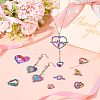 32Pcs 8 Style  Valentine's Day Ion Plating(IP) 201 Stainless Steel & Alloy Pendants STAS-UN0039-03-2