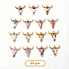 15Pcs 15 Styles Zinc Alloy Enamel Pendants ENAM-YW0003-82-6