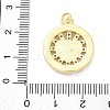 Brass Micro Pave Cubic Zirconia and Enamel and ABS Imitation Pearl Pendants KK-D325-24G-02-3