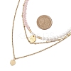 Shell Pearl Necklaces NJEW-JN04893-3