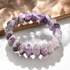 Bicone Natural Amethyst Beads Stretch Bracelets for Women Men BJEW-C097-05A-1
