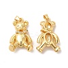 Rack Plating Brass Micro Pave Cubic Zirconia Pendants KK-B068-10G-1