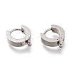 Tarnish Resistant 201 Stainless Steel Huggie Hoop Earrings Findings STAS-A167-01C-P-1