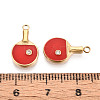 304 Stainless Steel Pave Crystal Rhinestone and Enamel Pendants STAS-T068-33-3
