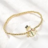 Christmas Brass Micro Pave Cubic Zirconia Link Bracelets LS-BJEW-K289-01A-G-3