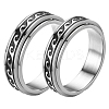 Non-Tarnish Stainless Steel Rotating Finger Ring PW-WG33260-12-1