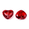 Transparent Spray Painted Glass Beads GLAA-N035-030-C07-3
