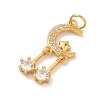 925 Sterling Silver Pave Clear Cubic Zirconia Pendants STER-G049-01A-G-2