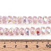 Electroplate Transparent Glass Beads Strands X-EGLA-N022-04A-D14-4