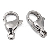 Polished 304 Stainless Steel Lobster Claw Clasps X-STAS-R072-39A-2