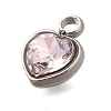 304 Stainless Steel with Rhinestone Pendants STAS-Q346-01P-01-3
