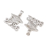 Brass Micro Pave Clear Cubic Zirconia Pendants KK-D223-01P-2