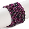Natural Red Corundum/Ruby and Sapphire Beads Strands G-Z150-A03-3mm-2