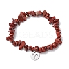Natural Red Jasper Stretch Bracelets BJEW-JB11147-01-1