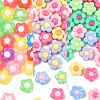 30Pcs Two Tone Opaque Acrylic Beads SACR-YW0001-83-2