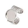 304 Stainless Steel Cuff Ring Components SA-CBA82C8-03C-P-1