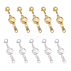 10 Sets 2 Colors Zinc Alloy Magnetic Clasps PALLOY-CJ0001-140-3