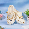 Alloy & Resin & Rhinestone Evil Eye Charm Shoe Decoration Chain FIND-AB00024-02-5