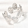 Hammered 304 Stainless Steel Cuff Bangles for Women BJEW-T030-03P-2