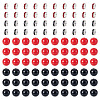 100Pcs 2 Colors Opaque Acrylic Beads MACR-TA0002-52-4