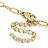 304 Stainless Steel Paperclip Chains Necklace Makings X-AJEW-P119-05G-3