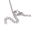 Crystal Stone Cage Pendant Necklaces NJEW-JN04758-03-4