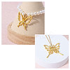 5 Styles Butterfly Zinc Alloy Open Back Bezel Pendants FIND-CA0009-52G-6