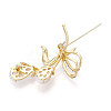 Flower Alloy Brooch JEWB-C037-33B-G-2