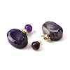 Natural Amethyst Perfume Bottle Pendants G-L623-07G-05-2