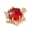 Brass with Cubic Zirconia Pendants KK-G499-15G-04-2