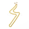 Enamel Ear of Wheat Link Chain Necklace NJEW-P220-02G-08-1