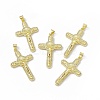 Rack Plating Eco-friendly Brass Pendants KK-B065-09G-4
