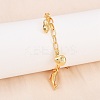 304 Stainless Steel Charm Bracelets BJEW-D359-01G-5