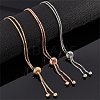 12Pcs 3 Colors Brass Box Chain Bracelet KK-NB0002-64-4