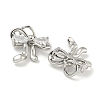 Brass with Clear Cubic Zirconia Charms with Jump Rings KK-Q820-09P-2