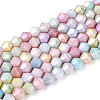 Anti-Tarnish Electroplate Bicone Glass Beads Strands EGLA-T021-4mm-16-11-1