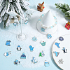 36Pcs 18 Styles Christmas Zinc Alloy Enamel Pendants FIND-SC0011-71-4