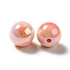 UV Plating Opaque Rainbow Iridescent Acrylic Beads MACR-D063-01A-06-3