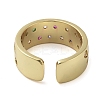 Brass Micro Pave Cubic Zirconia Open Cuff Ring RJEW-K267-02G-3