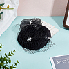 Velet Pillbox Stewardess Fascinator Hat Base for Millinery AJEW-WH0248-757B-4