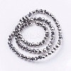 Electroplate Glass Bead Strands LS-EGLA-R042-4mm-06-2