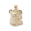 Brass Micro Pave Cubic Zirconia Pendants KK-M240-19-3