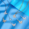 8Pcs 2 Colors Brass Micro Pave Clear Cubic Zirconia Pendants ZIRC-FH0001-28-4