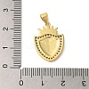 Rack Plating Brass Micro Pave Cubic Zirconia Pendants KK-P279-26A-G-3